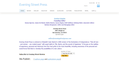 Desktop Screenshot of eveningstreetpress.com