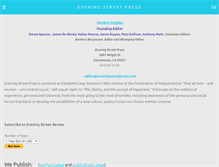 Tablet Screenshot of eveningstreetpress.com
